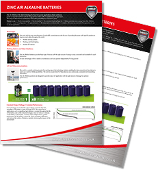 Traffic Management Zinc Air Alkaline Batteries Brochure to Download